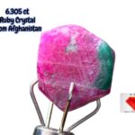 6.305ct Afghan Ruby Crystal – Deep Red Gemstone, Untreated
