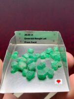26.55ct Swat Emerald Rough Lot: Fine-Grade Natural Crystals for Cutting & Collecting