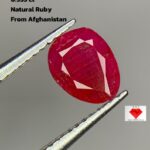 Afghan Ruby Gemstone: 0.955ct Faceted Red Corundum Collector's Stone