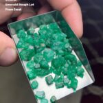 Majestic and Raw: 61.95 Carat Swat Emerald Rough Lot