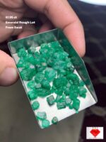Majestic and Raw: 61.95 Carat Swat Emerald Rough Lot