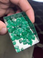 Majestic and Raw: 61.95 Carat Swat Emerald Rough Lot - Image 6