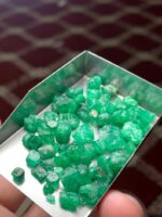 Majestic and Raw: 61.95 Carat Swat Emerald Rough Lot - Image 8