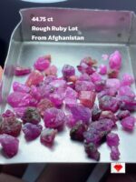 44.75ct Afghan Ruby Rough Lot – Natural Untreated Stones (7.96 × 6.61 × 2.96 mm)