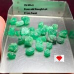25.90ct Swat Emerald Rough Lot: Compact Natural Crystals with Rich Color