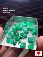 A Statement in Green: 42.69 Carat Swat Emerald Rough Lot