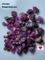 179.40ct Ruby Rough Lot from Afghanistan – Natural Uncut Red Gems (13x9x6mm Avg.)