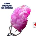 7.235ct Vivid Red Afghan Ruby Crystal – Natural Gemstone