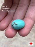 Elegant Afghan Turquoise Cabochon – 14.15 Carats of Natural Charm