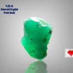 4.25ct Swat Emerald Crystal: Large Natural with Vivid Green Hue