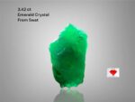 3.42ct Swat Emerald Crystal – Elongated Natural Green Gem from Pakistan