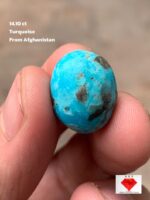Radiant 14.10ct Afghan Turquoise Cabochon – A Natural Gemstone Treasure