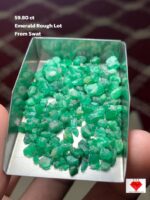 Exceptional 59.80 ct Emerald Rough from Swat