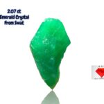 2.07ct Swat Emerald Crystal – Slender, Untouched Beauty in Vivid Green