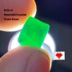 Natural Beauty in Green: A 6.22 ct Emerald Crystal from Swat, Pakistan