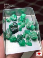 Swat Valley Emerald Rough Lot — 53.30 Carats