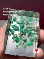 33.09ct Emerald Rough Lot from Laghman – Natural Afghan Green