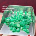 Balanced Brilliance: A 42.74ct Swat Emerald Rough Lot for Cutting & Crafting