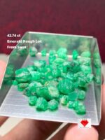 Balanced Brilliance: A 42.74ct Swat Emerald Rough Lot for Cutting & Crafting