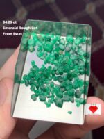 Discovering a Rare Swat Emerald: 34.29 Carats, Rough Form