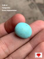 Elegant 11.35ct Afghan Turquoise Cabochon – Natural Gemstone Treasure