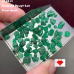 Raw Elegance in Quantity: 37.24 Carat Emerald Rough Lot from Swat Valley