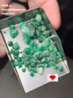 A Striking 49.95-Carat Emerald Rough Lot from Swat Valley