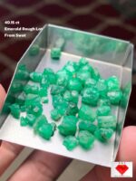 40.15 Ct Swat Emerald Rough Lot – Elongated Form with Strong Depth