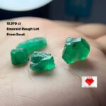 15.370ct Swat Emerald Rough Lot – Natural Green Crystals (15.33 x 9.06 x 5.47mm)