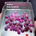 36.80ct Afghan Ruby Rough Lot – Compact Crystals with Rich Natural Color