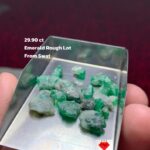 Vibrant Raw Beauty: 29.90ct Emerald Rough Lot from Swat Valley, Pakistan