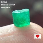 Pure Elegance in Green: 2.06 Carat Emerald Crystal from Swat Valley, Pakistan