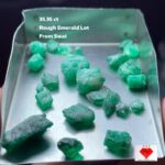 35.35ct Swat Emerald Rough Lot – Untouched Beauty in Natural Green