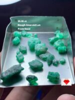 35.35ct Swat Emerald Rough Lot – Untouched Beauty in Natural Green