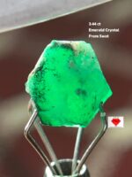 A 3.44ct Swat Emerald Crystal: Vivid Green Elegance from Pakistan