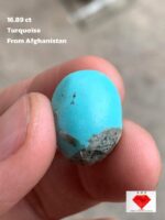 Afghan Turquoise in Its Finest Form: 16.89ct Cabochon Showcase