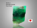 Striking Natural Form: 10.20 Carat Emerald Crystal from Swat