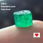 Striking Natural Beauty: 3.35 Carat Emerald Crystal from Swat Valley, Pakistan