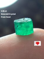 Striking Natural Beauty: 3.35 Carat Emerald Crystal from Swat Valley, Pakistan
