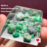 Uncut Majesty: 65.65ct Natural Swat Emerald Rough Lot