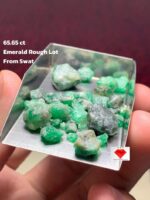 Uncut Majesty: 65.65ct Natural Swat Emerald Rough Lot