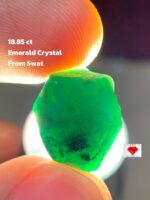 18.85ct Natural Emerald Crystal from Swat – Large Untreated Gemstone (16.22 × 14.52 × 10.65 mm)