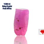 4.380ct African Ruby Crystal – Natural Red Mineral (10.37 x 5.94 x 5.15mm)