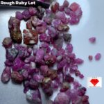 182.40ct Ruby Rough Lot – Natural Uncut Red Gemstones (13x8x6mm Avg.)