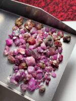 182.40ct Ruby Rough Lot – Natural Uncut Red Gemstones (13x8x6mm Avg.) - Image 3