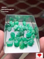 43.55 Ct Swat Emerald Rough Lot – Balanced Proportions with Efficient Cutting Potential
