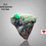 94 ct Natural Emerald Specimen from Swat — Raw, Deep Green Collector’s Crystal