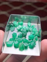 43.55 Ct Swat Emerald Rough Lot – Balanced Proportions with Efficient Cutting Potential - Image 8
