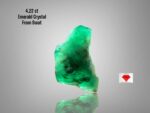4.22ct Natural Emerald Crystal – Swat Pakistan | Raw Uncut Green Gemstone 13.43×9.60×6.23mm