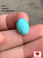 7.37 ct Afghan Turquoise Cabochon – Compact Beauty with Natural Charm